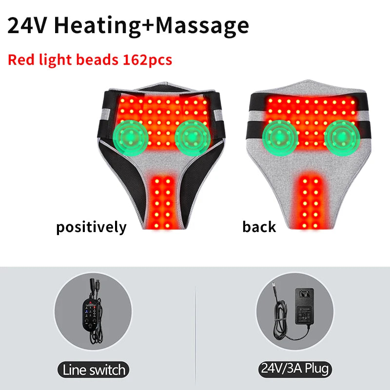 Red Light Heating Therapy Belt — Abdominal Pain & Muscle Relief