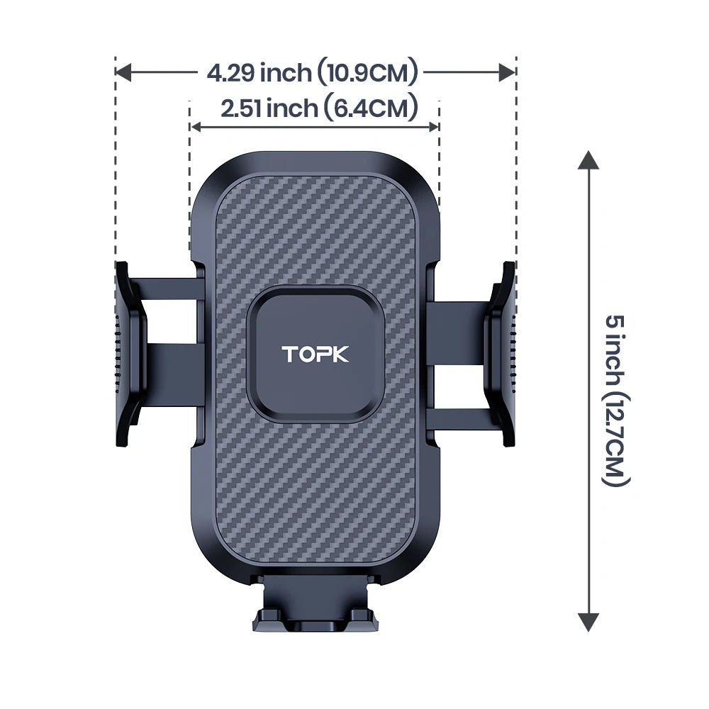 Auto-Lock Car Phone Mount – 360° Rotating Universal Holder