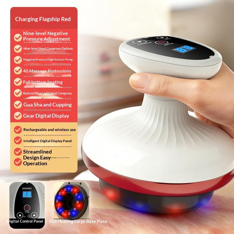Electric Gua Sha Massager – Rechargeable Face & Body Cupping Device