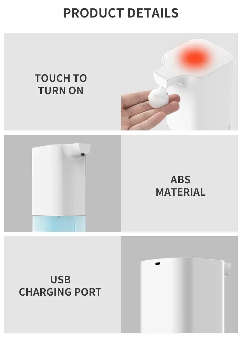 Touchless Automatic Soap Dispenser (USB Rechargeable, 350ML)