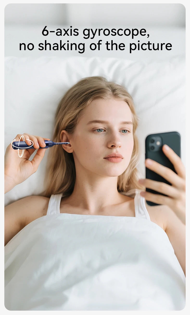 Smart Ear Wax Cleaner with Camera (HD Visual Otoscope) – Safe, Wireless, Rechargeable Ear Cleaning Kit