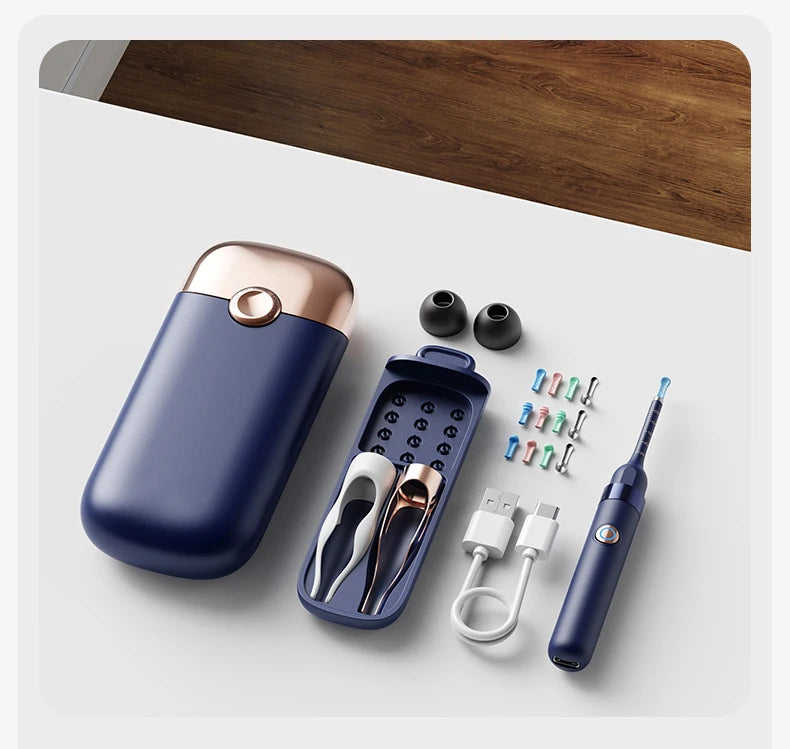 Smart Ear Wax Cleaner with Camera (HD Visual Otoscope) – Safe, Wireless, Rechargeable Ear Cleaning Kit