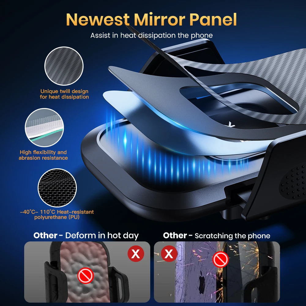 Auto-Lock Car Phone Mount – 360° Rotating Universal Holder