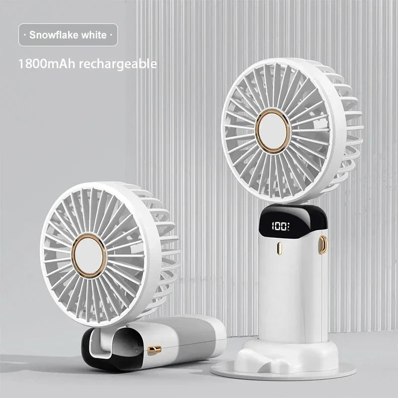 Portable Mini Handheld Fan – USB Rechargeable, 5 Speed Cooling Fan