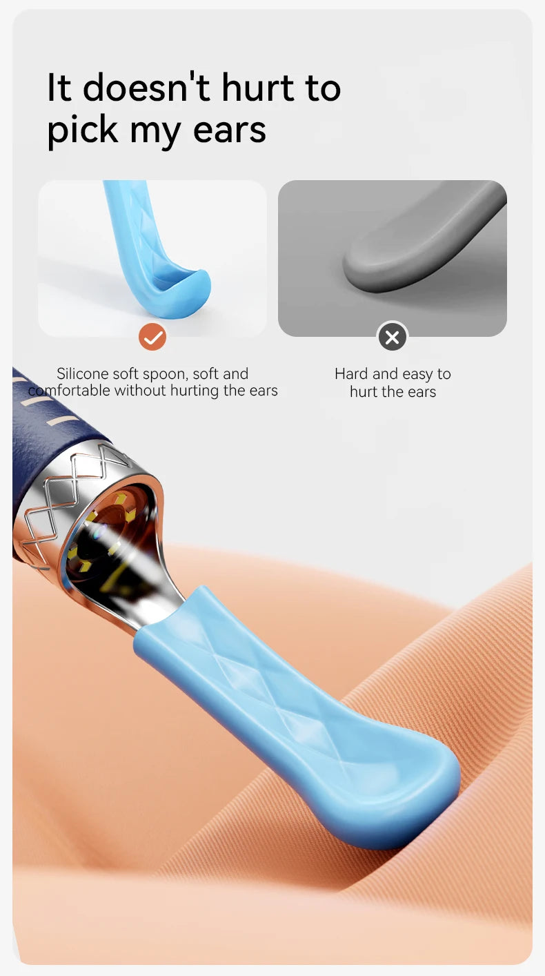 Smart Ear Wax Cleaner with Camera (HD Visual Otoscope) – Safe, Wireless, Rechargeable Ear Cleaning Kit