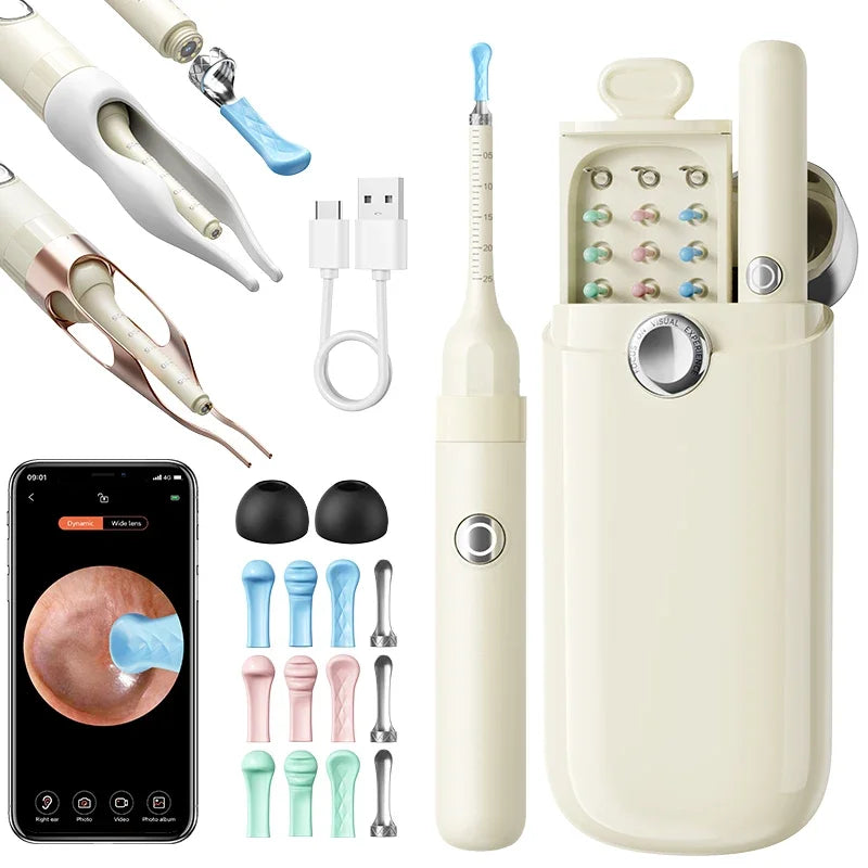 Smart Ear Wax Cleaner with Camera (HD Visual Otoscope) – Safe, Wireless, Rechargeable Ear Cleaning Kit