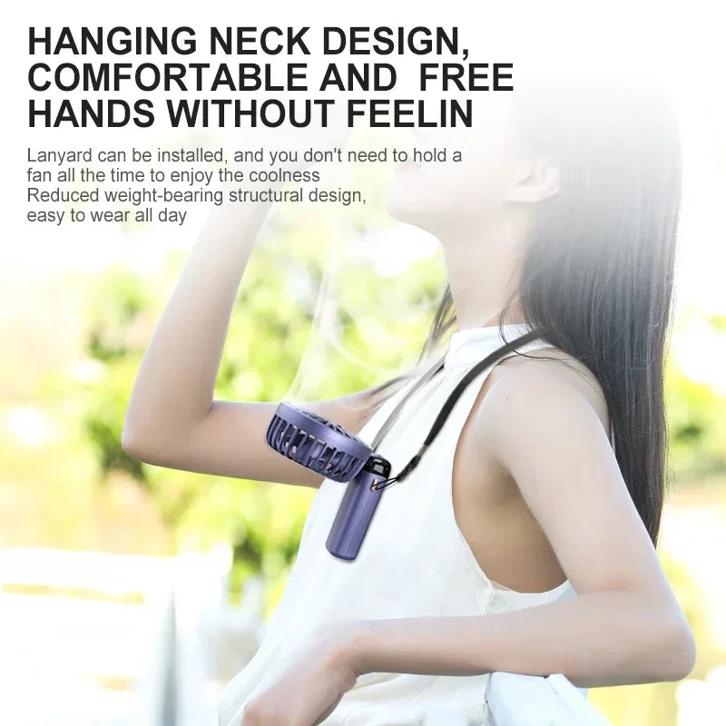 Portable Mini Handheld Fan – USB Rechargeable, 5 Speed Cooling Fan