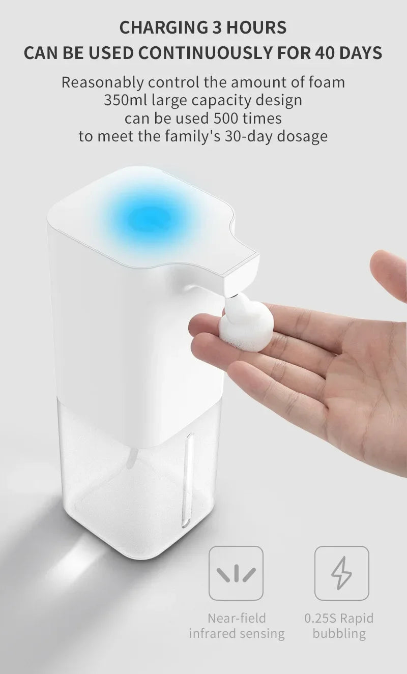 Touchless Automatic Soap Dispenser (USB Rechargeable, 350ML)