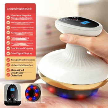 Electric Gua Sha Massager – Rechargeable Face & Body Cupping Device
